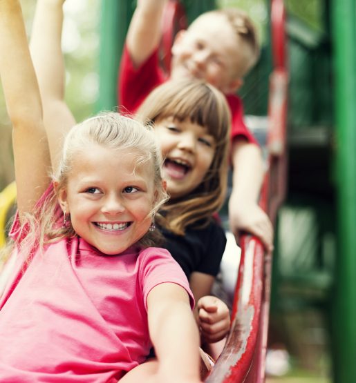 Children on slide